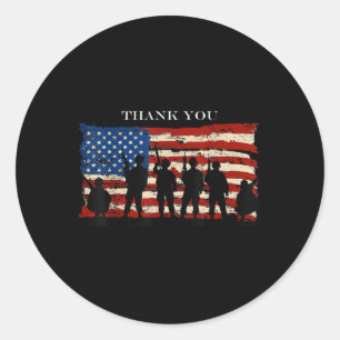 Danke ! Memorial Day  Runder Aufkleber