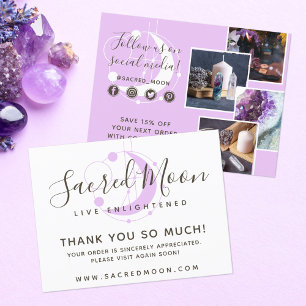 Danke Metaphysischer Mond Minimalist 4-Foto Postkarte