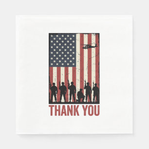 Danke Militär-Amerikanische-Flagge-Shirt-Design_1 Serviette