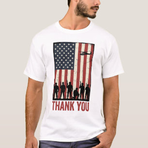Danke Militär Amerikanisches Flagge Shirt Design_1