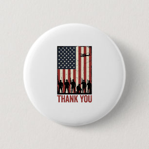 Danke Militär Amerikanisches Flagge Shirt Design_1 Button