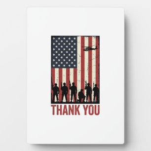 Danke Militär Amerikanisches Flagge Shirt Design_1 Fotoplatte