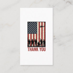 Danke Militär Amerikanisches Flagge Shirt Design_1 Visitenkarte