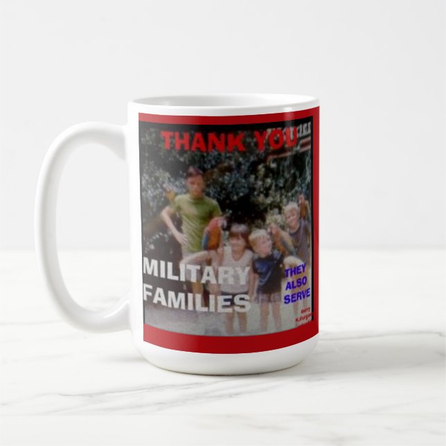 DANKE MILITÄRISCHE FAMILIEN Tasse (Links)