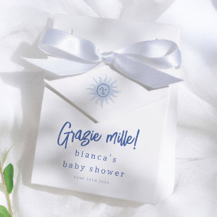 Danke Mille! Italienischer Sommer Blau Junge Baby Geschenkschachtel