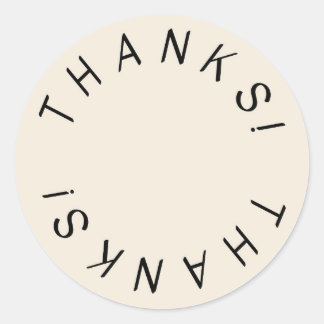 Danke! Minimal einfaches Design Vielen Dank Sticke Runder Aufkleber