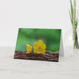 Danke mit gelbe Blüten Karte