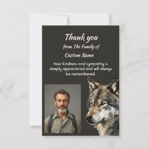 Danke Mitgefühl Wasserfarbe Wolf Kunst Karte