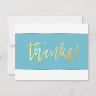 DANKE modern türkisfarbenes gold Schrift SAMANTHA
