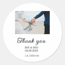 Danke moderne einfache Hochzeitspaar Name Nachrich