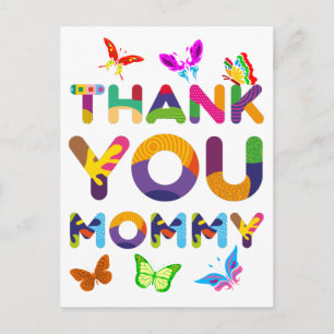 Danke, Mommy Colorful Postkarte