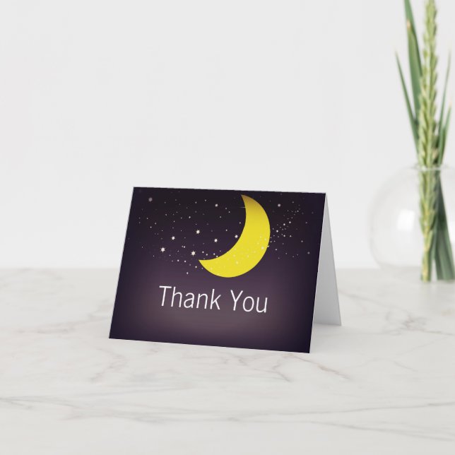 Danke, Moon und Stars Dankeskarte (Vorderseite)