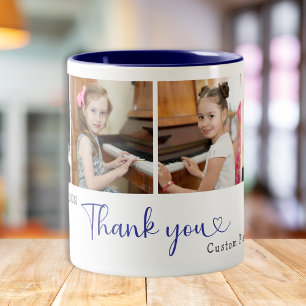 Danke Musiklehrer 4 Foto Modern Zweifarbige Tasse