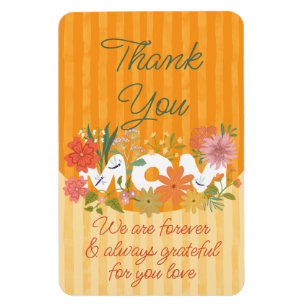 Danke MUTTER Dankbarkeit sonniges Floral Magnet