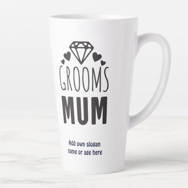 Danke Mutter von Groom Brautparty Floral Geschenk Milchtasse (Rechts)