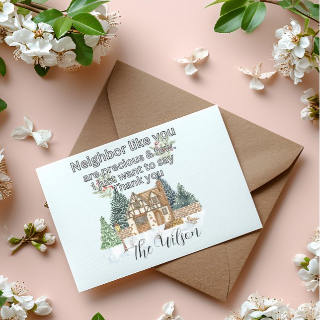 Danke Nachbarn Herz Weihnachten 2025 Postkarte (Von Creator hochgeladen)