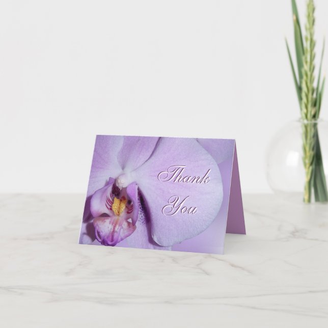 Danke, nahes hohes der Orchidee zu kardieren Dankeskarte (Vorderseite)