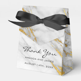 Danke Name Datum Gold Gray Marble Gefallen Geschen Geschenkschachtel