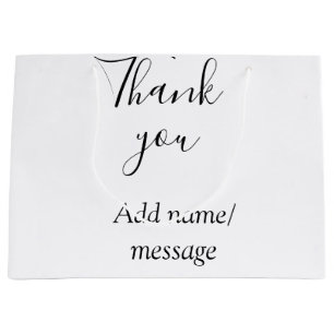 Danke Namen Nachricht einfach stilvolle Kalligrafi Große Geschenktüte