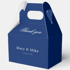 Danke Navy Gable-Geschenkbox für Hochzeiten und Ev Geschenkschachtel
