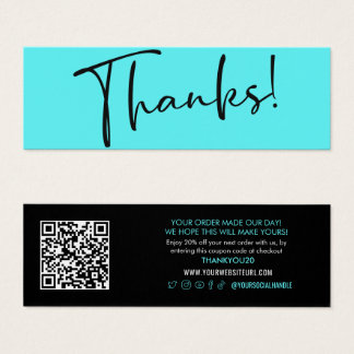 Danke! Neon Modern Discount mit QR-Code Einfügen