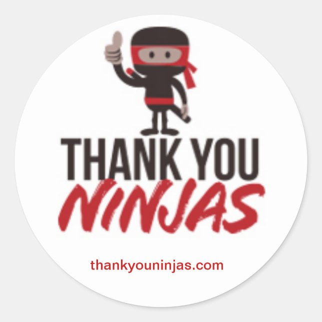 Danke Ninjas Stickers (Vorderseite)