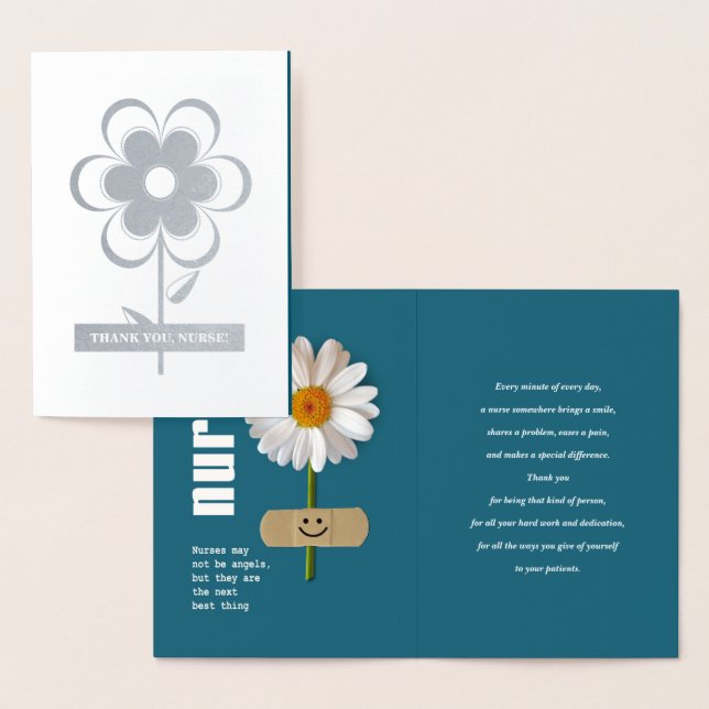Danke, Nurse. Smiling Daisy Luxury Folienkarte (Anzeige)