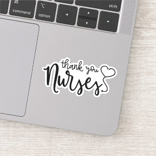 Danke Nurses  Extravagantes Skript Aufkleber