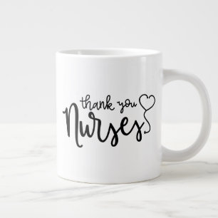 Danke Nurses  Extravagantes Skript Jumbo-Tasse