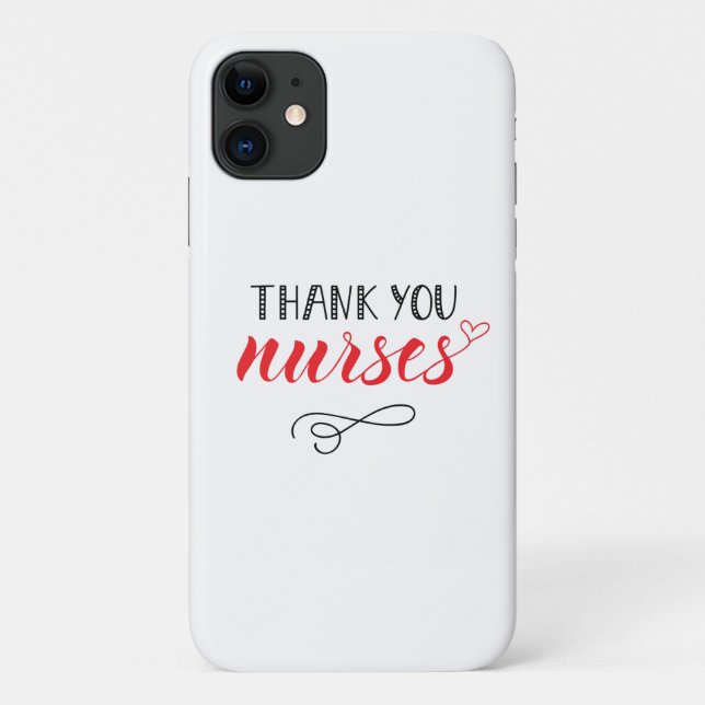 Danke Nurses| Fun Schriftart Case-Mate iPhone Hülle (Rückseite)