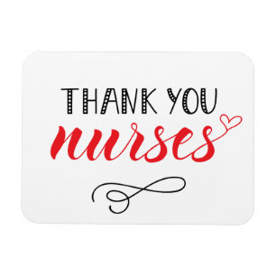 Danke Nurses Fun Schriftart Magnet