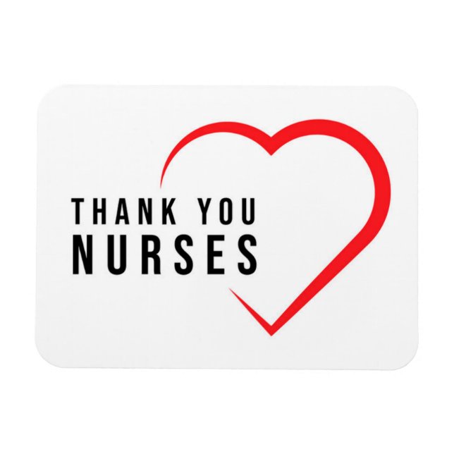 Danke, Nurses | Heart Red Magnet (Horizontal)