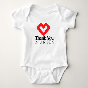 Danke Nurses Rotes Herz Baby Strampler