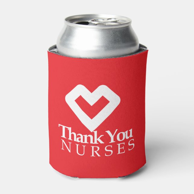 Danke, Nurses | Rotes Herz Dosenkühler (Kanne Vorderseite)