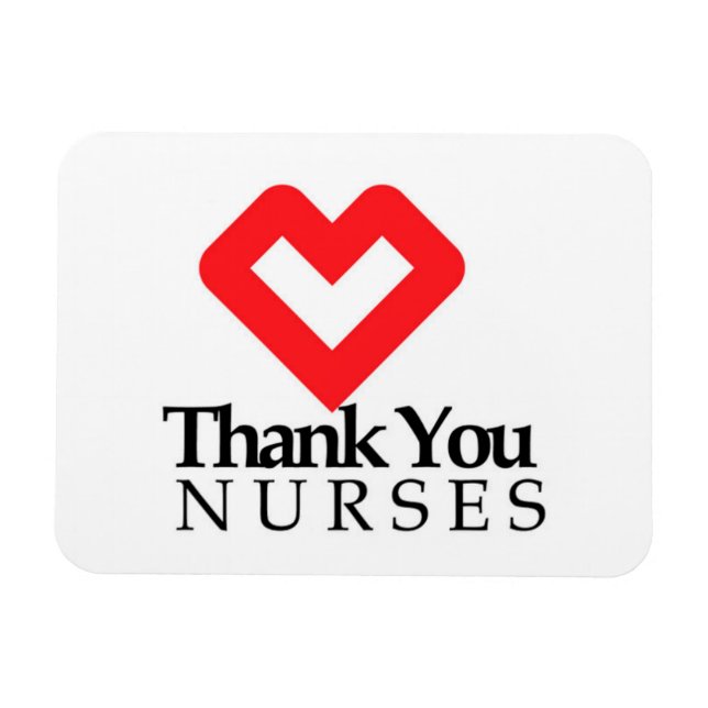 Danke, Nurses | Rotes Herz Magnet (Horizontal)