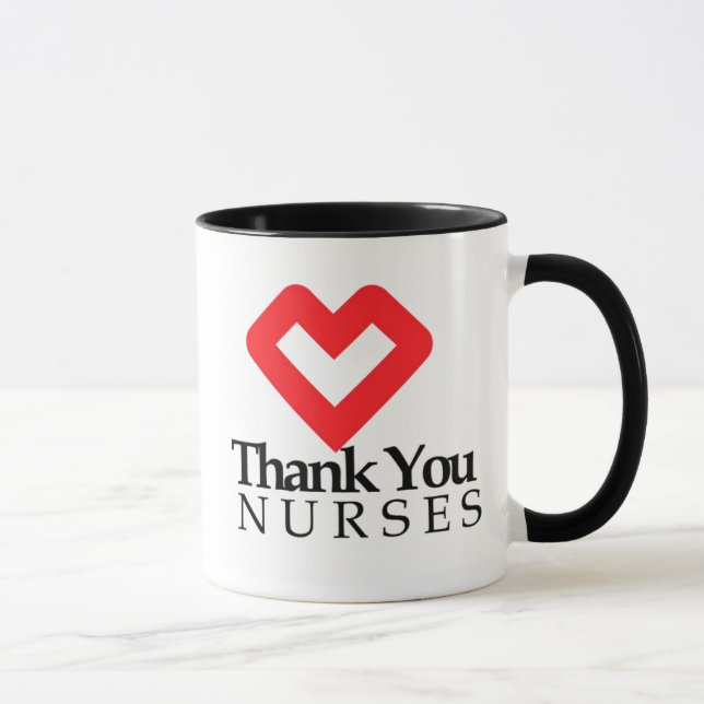 Danke Nurses| Rotes Herz Tasse (Rechts)