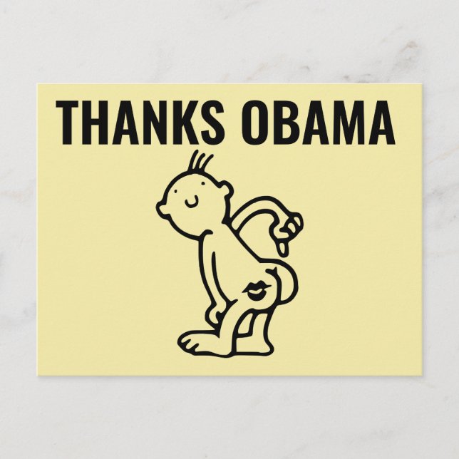 DANKE OBAMA Lustige Postkarten (Vorderseite)