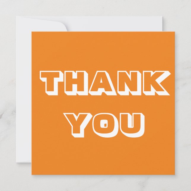 Danke, orange weiß karte (Vorderseite)