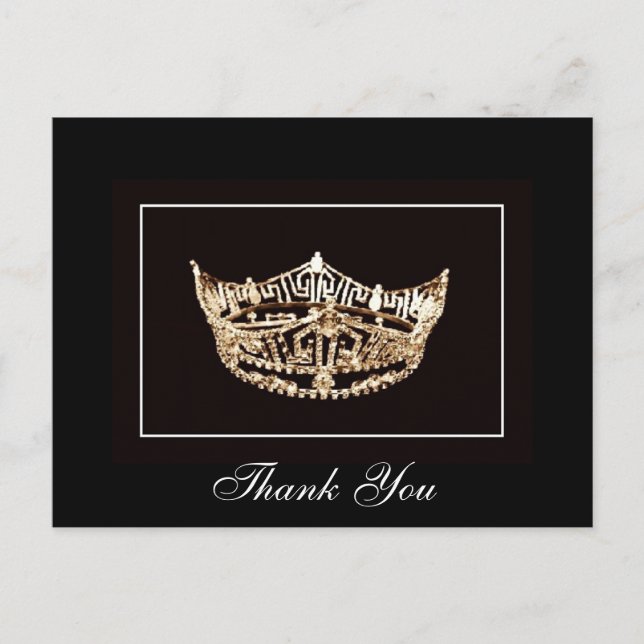 Danke Pageant Crown Postcard Postkarte (Vorderseite)
