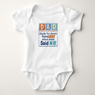 Danke Papa, dass du immer Ja gesagt hast, wenn Mam Baby Strampler
