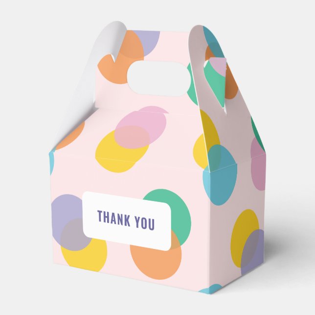 Danke Pastel Confetti Geschenkschachtel (Vorderseite)