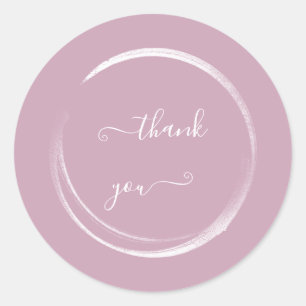 Danke, Pastel White Wedding Brautparty Runder Aufkleber