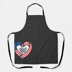 Danke Patriotenherz Vintage-Vektordesign_1 Schürze