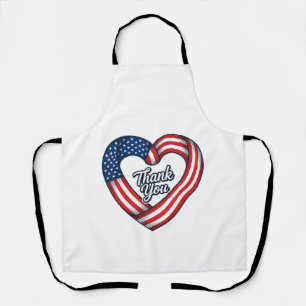 Danke Patriotenherz Vintage-Vektordesign_1 Schürze