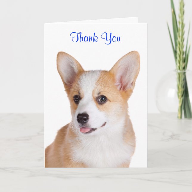 Danke Pembroke Welsh Corgi Grußkarte (Vorderseite)