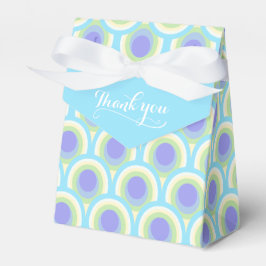 Danke Pfauenovals aquamarin blaue lila Geschenkbox Geschenkschachtel