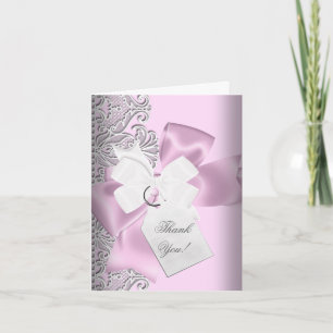 Danke Pink Grau Weiße Spitze