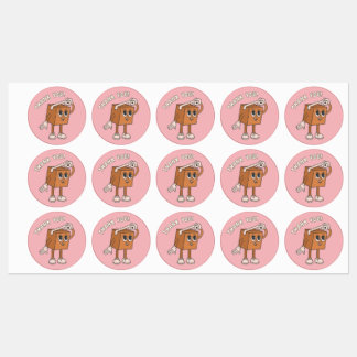 Danke, Pink Packetaufkleber Etiketten
