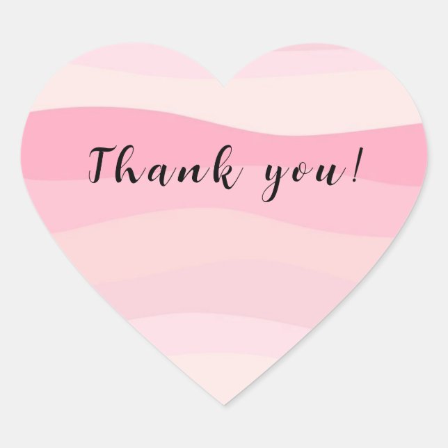 Danke, Pink Striped Stickers (Vorderseite)