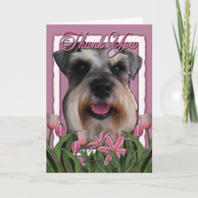 Danke - Pink Tulips - Schnauzer (Vorderseite)